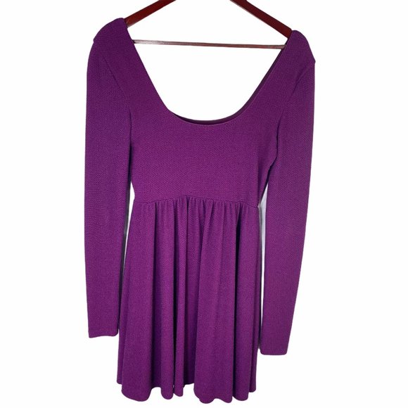 Free People Metallic Square Neck Dress Size Small - Picture 2 of 6